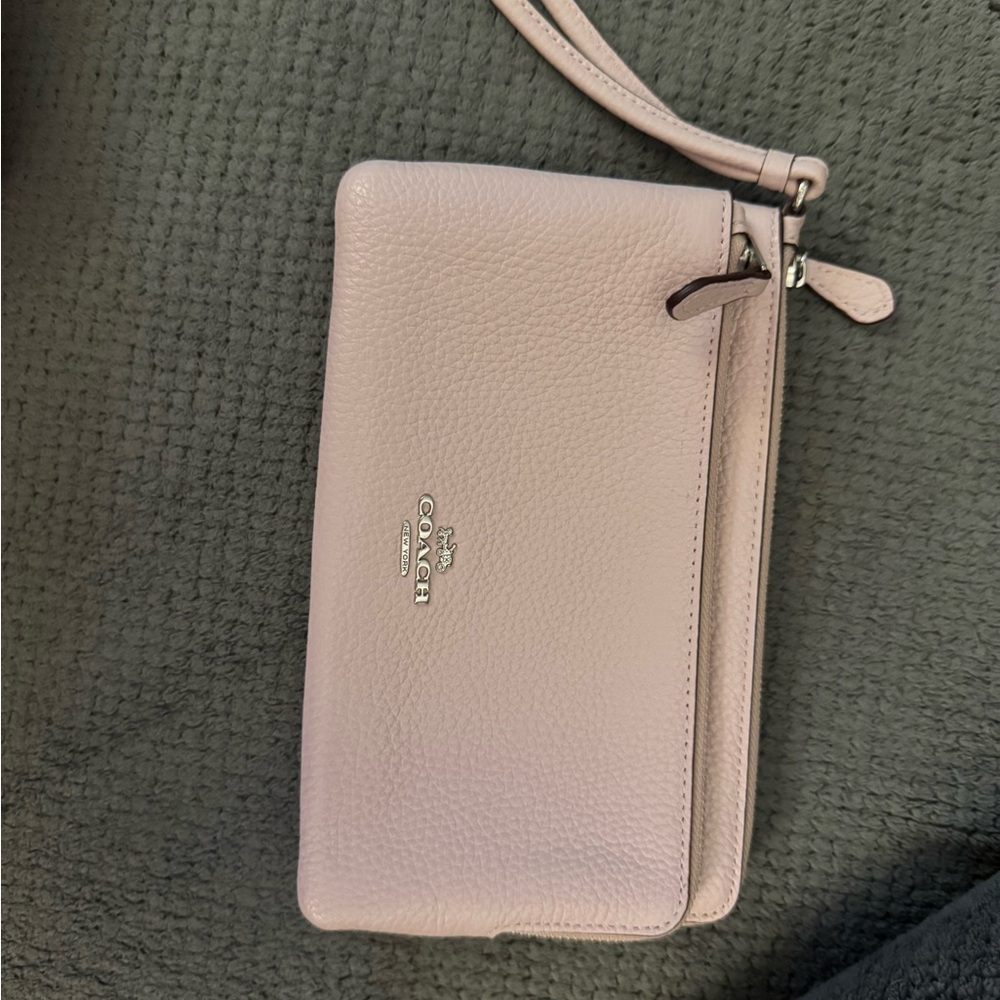 Coach Pink Leather Wristlet